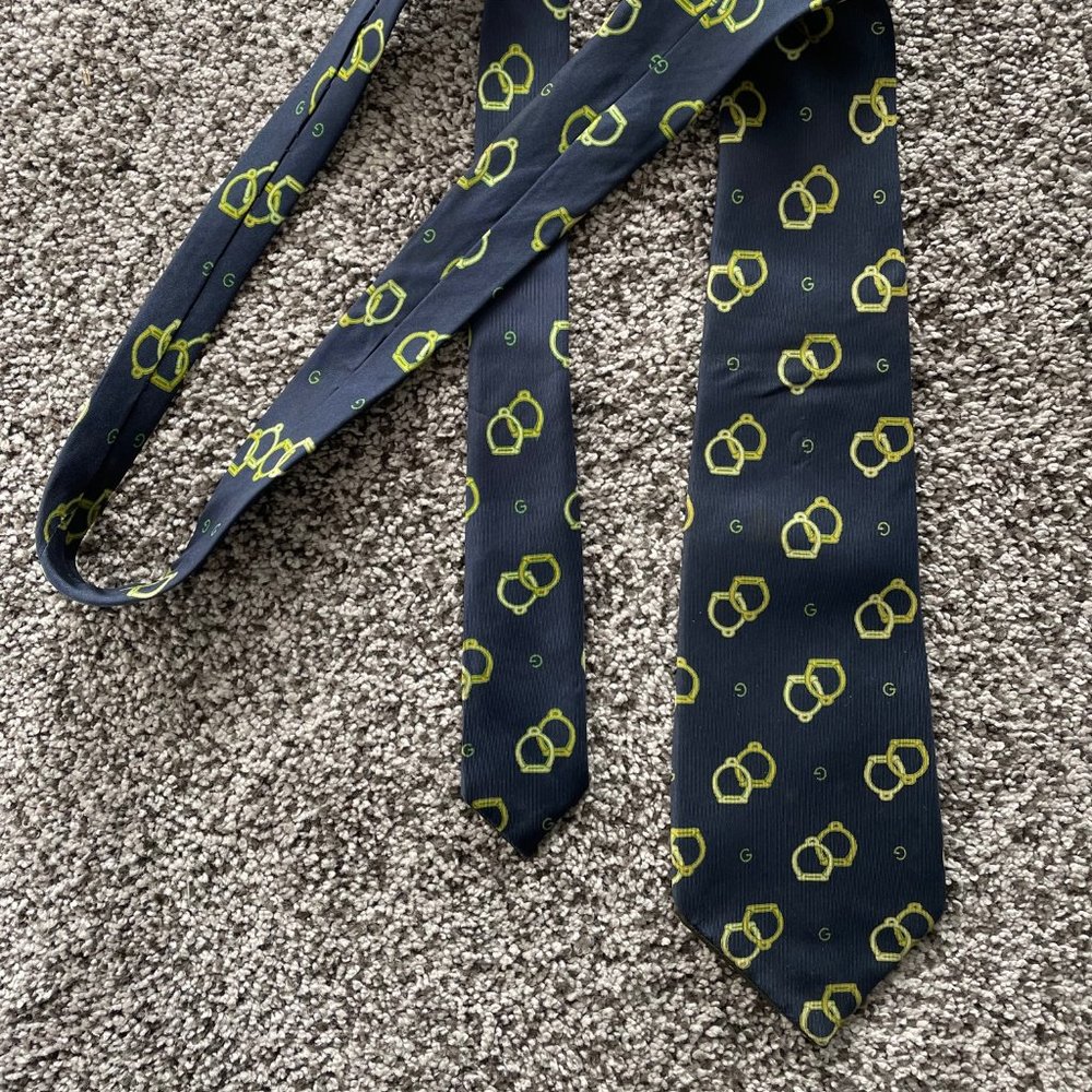 Gucci Tie - has tie clip mark and small stain (see photo)